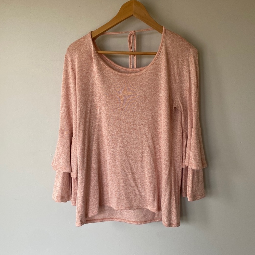 George pink bell sleeve long sleeve coastal cowgirl shirt